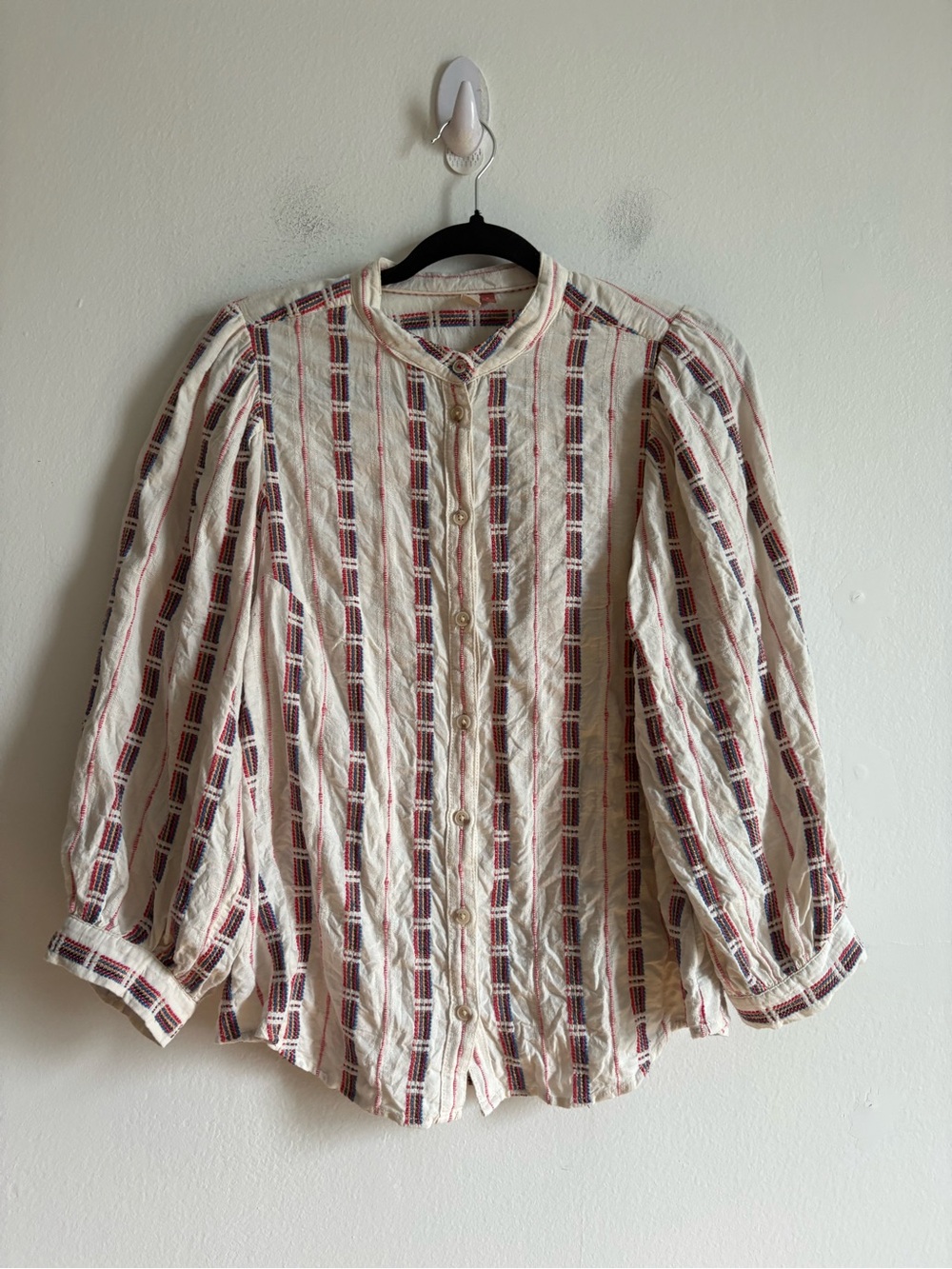 Anthropologie Pilcro Sz M The Bella Textured Boho Western Blouse - Picture 2 of 10